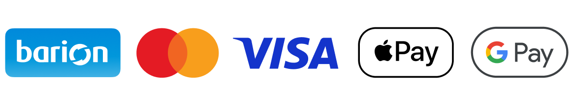 Barion, Mastercard, Visa és Google Pay logók